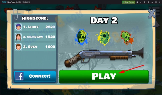 cach choi stupid zombies 3 tren noxplayer