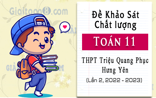 Đề khảo sát Toán 11 trường THPT Triệu Quang Phục, Hưng Yên năm 2022-2023 lần 2