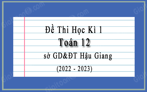 Đề thi học kì 1 Toán 12 sở GD và ĐT Hậu Giang năm 2022-2023