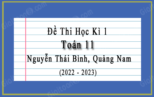 Đề thi cuối kì 1 Toán 11 năm 2022-2023 trường Nguyễn Thái Bình, Quảng Nam