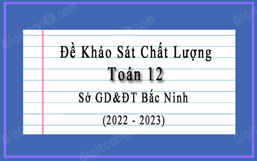 Đề thi khảo sát chất lượng Toán 12 sở GD&ĐT Bắc Ninh năm 2022-2023