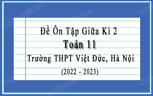 Đề ôn tập giữa kì 2 Toán 11 năm 2022-2023 trường THPT Việt Đức, Hà Nội
