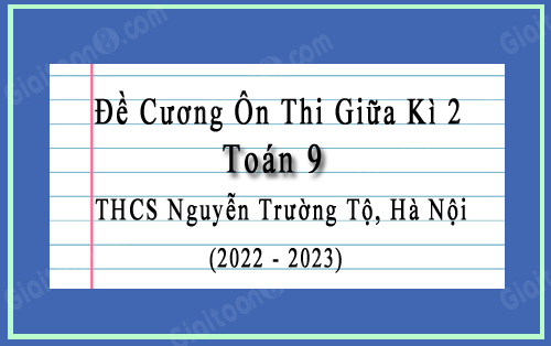 Đề cương giữa kì 2 Toán 9 trường THCS Nguyễn Trường Tộ, Hà Nội năm 2022-2023