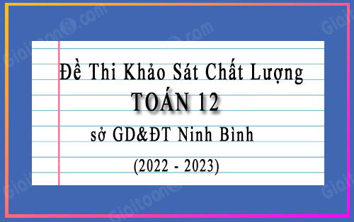 Đề thi khảo sát chất lượng Toán 12 sở GD&ĐT Ninh Bình năm 2022-2023