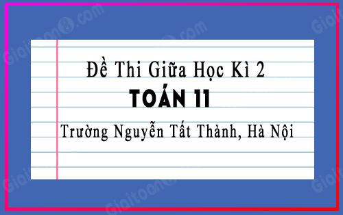 Đề thi giữa kì 2 Toán 11 năm 2022-2023 trường THCS&THPT Nguyễn Tất Thành, Hà Nội