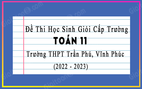 Đề thi học sinh giỏi Toán 11 năm 2022-2023 trường THPT Trần Phú, Vĩnh Phúc