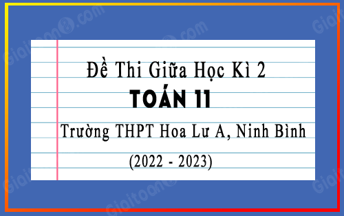 Đề thi giữa kì 2 Toán 11 trường THPT Hoa Lư A, Ninh Bình năm 2022-2023