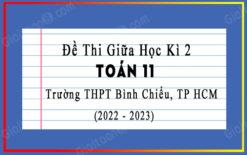 Đề thi giữa học kì 2 Toán 11 năm 2022-2023 trường THPT Bình Chiểu, TP HCM
