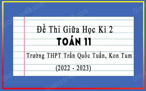 Đề thi giữa kì 2 Toán 11 năm 2022-2023 trường THPT Trần Quốc Tuấn, Kon Tum