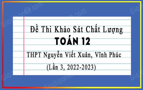 Đề KSCL Toán 12 trường THPT Nguyễn Viết Xuân, Vĩnh Phúc năm 2022-2023 lần 3