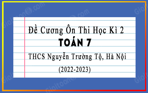 Đề cương ôn tập học kì 2 Toán 7 năm 2022-2023 trường THCS Nguyễn Trường Tộ, Hà Nội