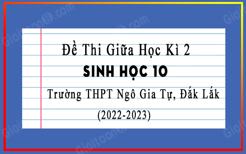 Đề thi giữa kì 2 Sinh học 10 năm 2022-2023 trường THPT Ngô Gia Tự, Đắk Lắk