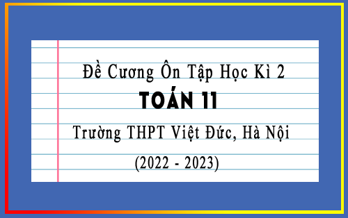 Đề cương ôn tập học kì 2 Toán 11 năm 2022-2023 trường THPT Việt Đức, Hà Nội