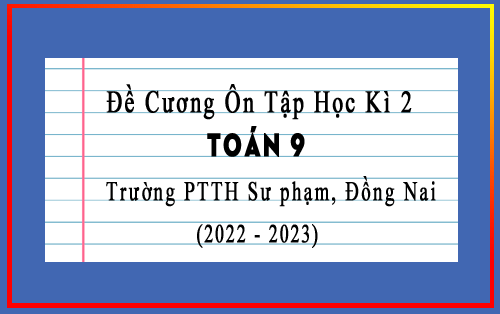 Đề cương ôn tập học kì 2 Toán 9 năm 2022-2023 trường PTTH Sư phạm, Đồng Nai
