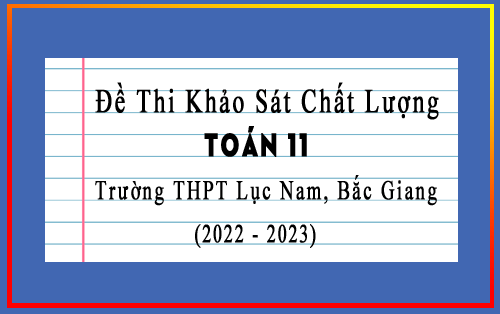 Đề thi khảo sát Toán 11 trường THPT Lục Nam, Bắc Giang lần 2 năm 2022-2023
