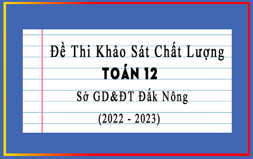 Đề thi khảo sát chất lượng Toán 12 năm 2023 sở GD&ĐT Đắk Nông