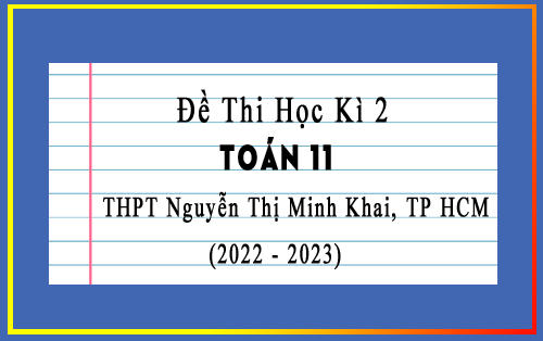 Đề thi học kì 2 Toán 11 năm 2022-2023 trường THPT Nguyễn Thị Minh Khai, TP HCM