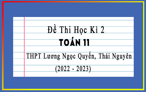 Đề thi học kì 2 Toán 11 năm 2022-2023 trường THPT Lương Ngọc Quyến, Thái Nguyên
