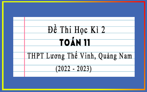 Đề thi học kì 2 Toán 11 năm 2022-2023 trường THPT Lương Thế Vinh, Quảng Nam