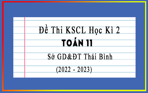 Đề thi KSCL học kì 2 Toán 11 năm 2022-2023 sở GD&ĐT Thái Bình