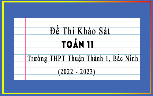 Đề thi khảo sát chất lượng Toán 11 năm 2022-2023 trường THPT Thuận Thành 1, Bắc Ninh