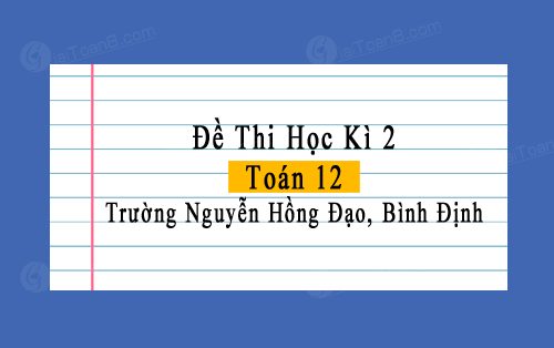 Đề thi học kì 2 Toán 12 năm 2022-2023 trường THPT Nguyễn Hồng Đạo, Bình Định