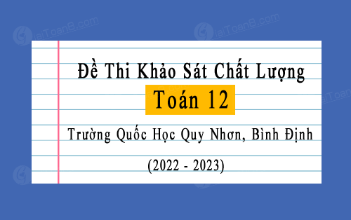 Đề thi KSCL Toán 12 năm 2022-2023 trường Quốc Học Quy Nhơn, Bình Định