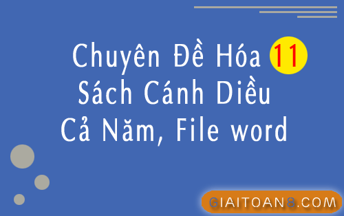 Chuyên đề Hóa 11 Cánh diều file word