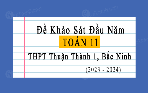 Đề khảo sát Toán 11 chất lượng đầu năm 2023-20241 trường THPT Thuận Thành 1, Bắc Ninh