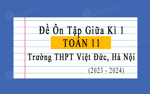 Đề ôn tập giữa kì 1 Toán 11 trường Việt Đức, Hà Nội năm 2023-2024