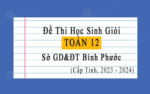 Đề thi HSG cấp tỉnh Toán 12 năm 2023-2024 sở GD&ĐT Bình Phước