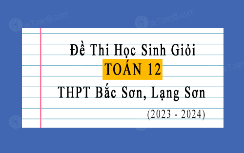 Đề thi HSG Toán 12 năm 2023-2024 trường THPT Bắc Sơn, Lạng Sơn