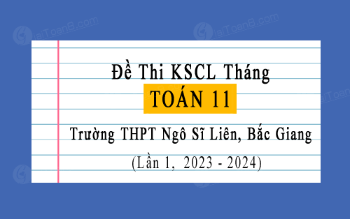 Đề thi tháng Toán 11 lần 1 năm 2023-2024 trường THPT Ngô Sĩ Liên, Bắc Giang