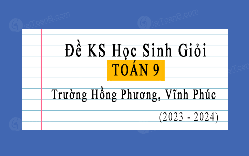 Đề thi khảo sát HSG Toán 9 năm 2023-2024 trường Hồng Phương, Vĩnh Phúc