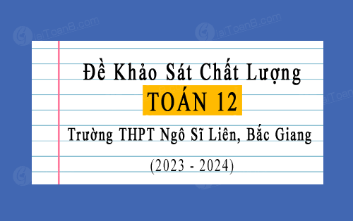 Đề thi tháng Toán 12 lần 2 năm 2023-2024 trường THPT Ngô Sĩ Liên, Bắc Giang