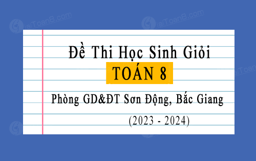 Đề thi học sinh giỏi Toán 8 năm 2023-2024 phòng GD&ĐT Sơn Động, Bắc Giang