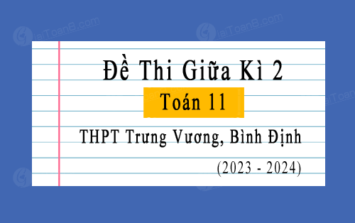 Đề thi giữa kì 2 Toán 11 năm 2023-2024 trường THPT Trưng Vương, Bình Định