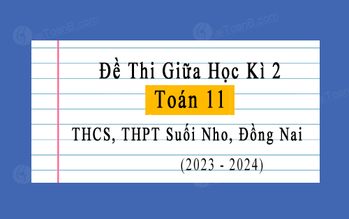 Đề thi giữa kì 2 Toán 11 năm 2023-2024 trường THCS, THPT Suối Nho, Đồng Nai