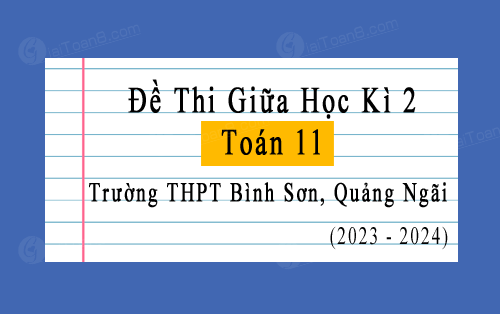 Đề thi giữa học kì 2 Toán 11 năm 2023-2024 trường THPT Bình Sơn, Quảng Ngãi