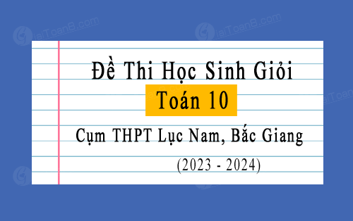 Đề thi học sinh giỏi Toán 10 năm 2023-2024 cụm THPT Lục Nam, Bắc Giang