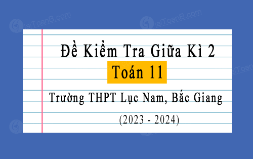Đề kiểm tra giữa kì 2 Toán 11 năm 2023-2024 trường THPT Lục Nam, Bắc Giang