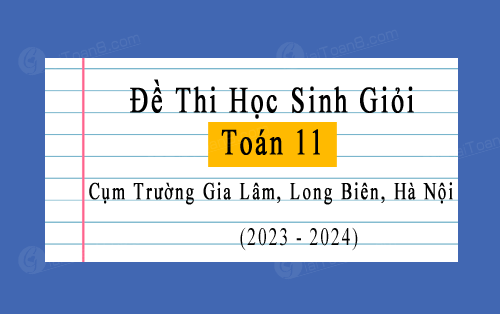 Đề thi học sinh giỏi Toán 11 năm 2023-2024 cụm trường THPT Gia Lâm & Long Biên, Hà Nội