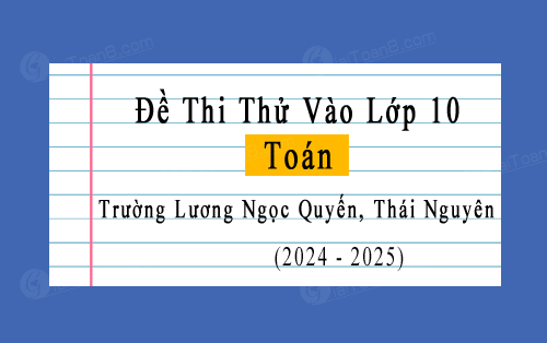 Đề thi thử vào 10 môn Toán năm 2024-2025 trường Lương Ngọc Quyến, Thái Nguyên