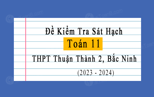 Đề thi sát hạch Toán 11 năm 2023-2024 trường THPT Thuận Thành 2, Bắc Ninh theo cấu trúc mới