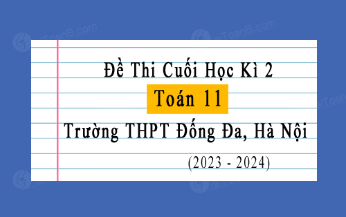 Đề kiểm tra cuối kì 2 Toán 11 năm 2023-2024 trường THPT Đống Đa, Hà Nội
