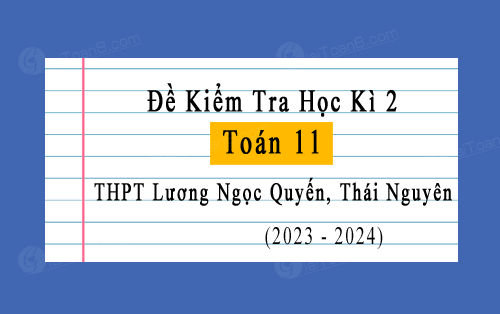 Đề kiểm tra học kì 2 Toán 11 năm 2023-2024 trường THPT Lương Ngọc Quyến, Thái Nguyên