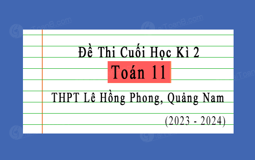 Đề thi cuối kì 2 Toán 11 năm 2023-2024 trường THPT Lê Hồng Phong, Quảng Nam
